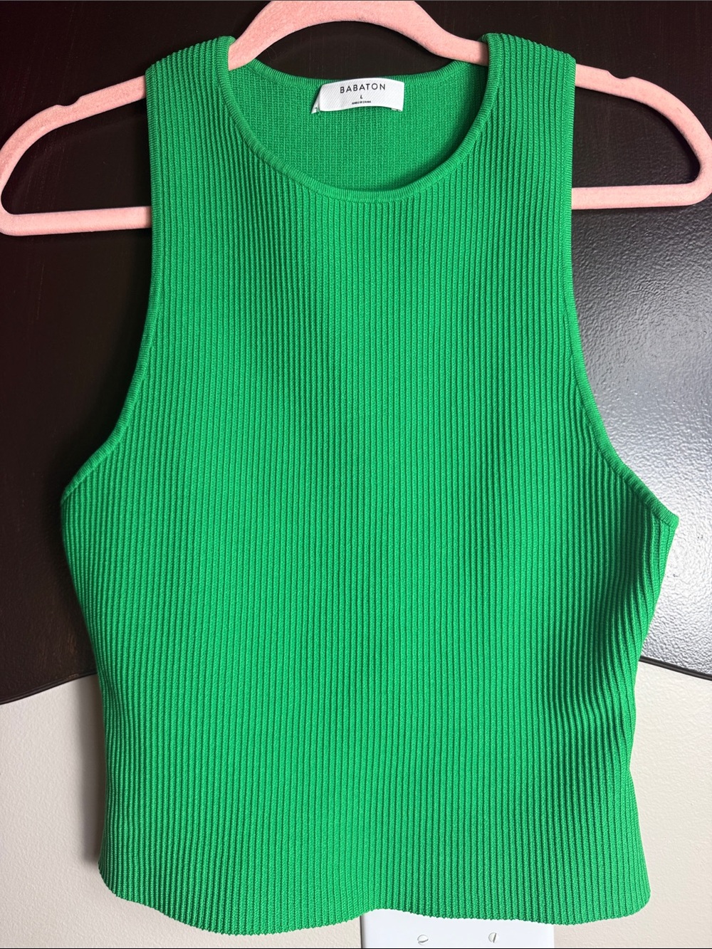 Aritzia Babaton Kelli Sculpt Knit Ribbed Tank Size L